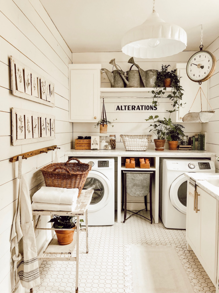 Laundry room makeover Match the rest of your home 
Image Source: Decoist - https://www.decoist.com/farmhouse-laundry-room-design-ideas/?chrome=1