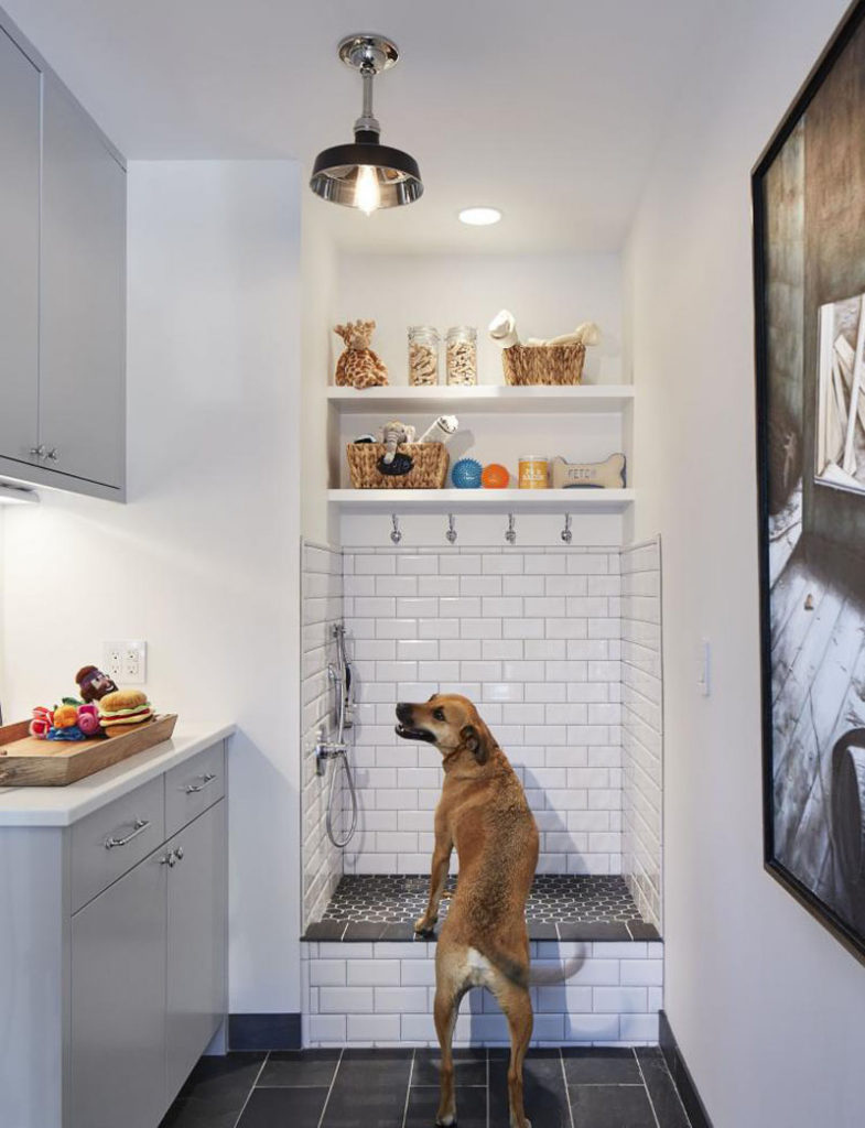 Laundry room makeover idea, add a dog washing station!

Image Source: Martha O'Hara Interiors