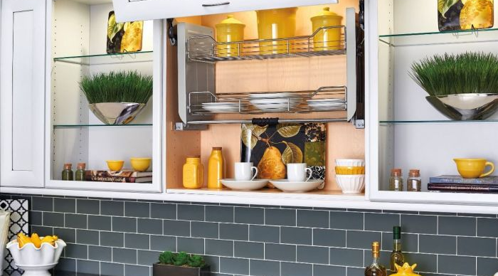 pull-down shelving system