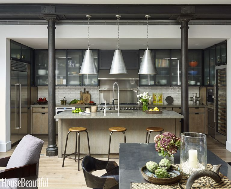 Industrial Style Kitchen, muted color palettes, black, grey, silver, brown, and white tones are favorites.
Source: House Beautiful and hearstapps.com/hbu.h-cdn.co/assets/16/23/3200x2617/gallery-1465239399-industrial-kitchen.jpg?resize=768-*