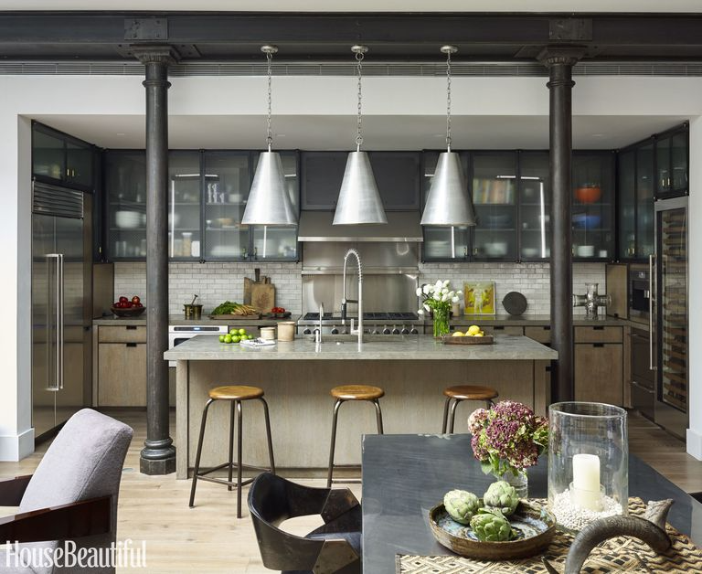 Industrial Style Kitchen, muted color palettes, black, grey, silver, brown, and white tones are favorites. 

Source: House Beautiful and hearstapps.com/hbu.h-cdn.co/assets/16/23/3200x2617/gallery-1465239399-industrial-kitchen.jpg?resize=768-*