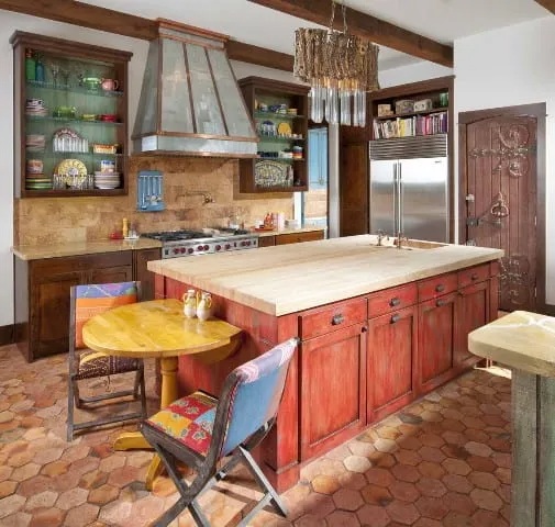 Southwest Style Kitchen, takes aesthetic cues from Spanish, Mexican, and Native American Cultures. 

Source: houzz.com/photos/ashley-astleford-southwestern-kitchen-san-diego-phvw-vp~415601