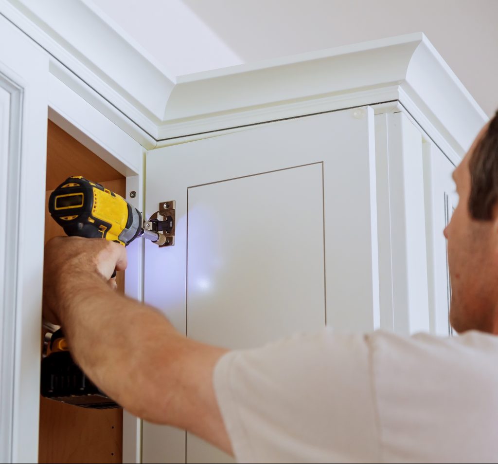 Adjusting fixing cabinet door hinge adjustment on kitchen cabinets