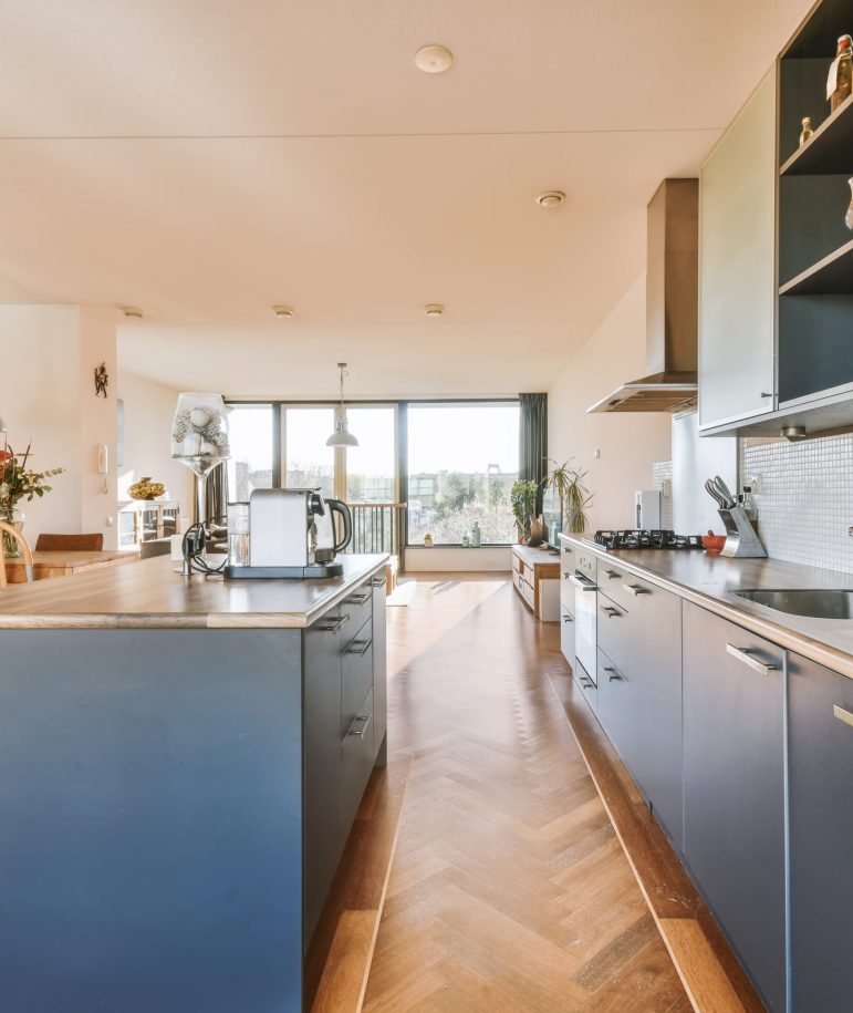 Interior of a beautiful kitchen of an elite house