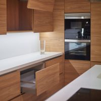 Modern Kitchen exhibition made of wood