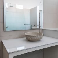 Modern sink in the bathroom at home or hotel