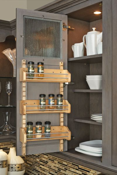 adjustable door spice rack cabinet organization