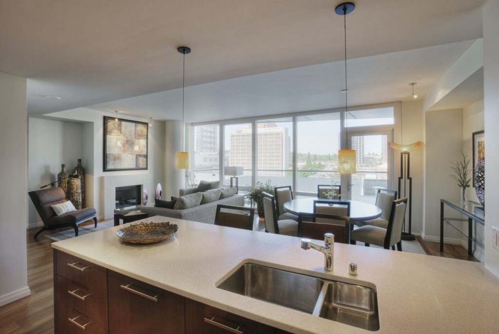 open floor plan kitchen