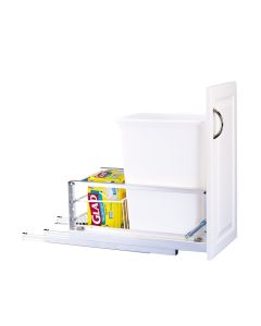 Pull-Out Bottom Mount with Waste Container-Single-35qt-White