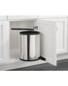 Pivot-Out Under Sink Waste Container